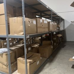 Used Warehouse Shelving Racks 96 in W x 24 in D Storage Shelves Delivery Available