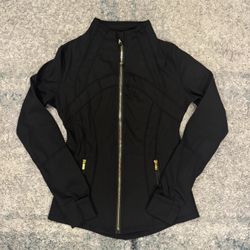 Black Lululemon Gold Zipper Define Jacket
