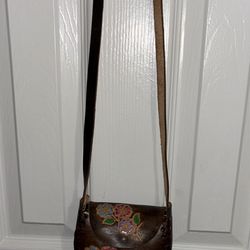 Vintage Mexican Floral Embroidered Crossbody Bag