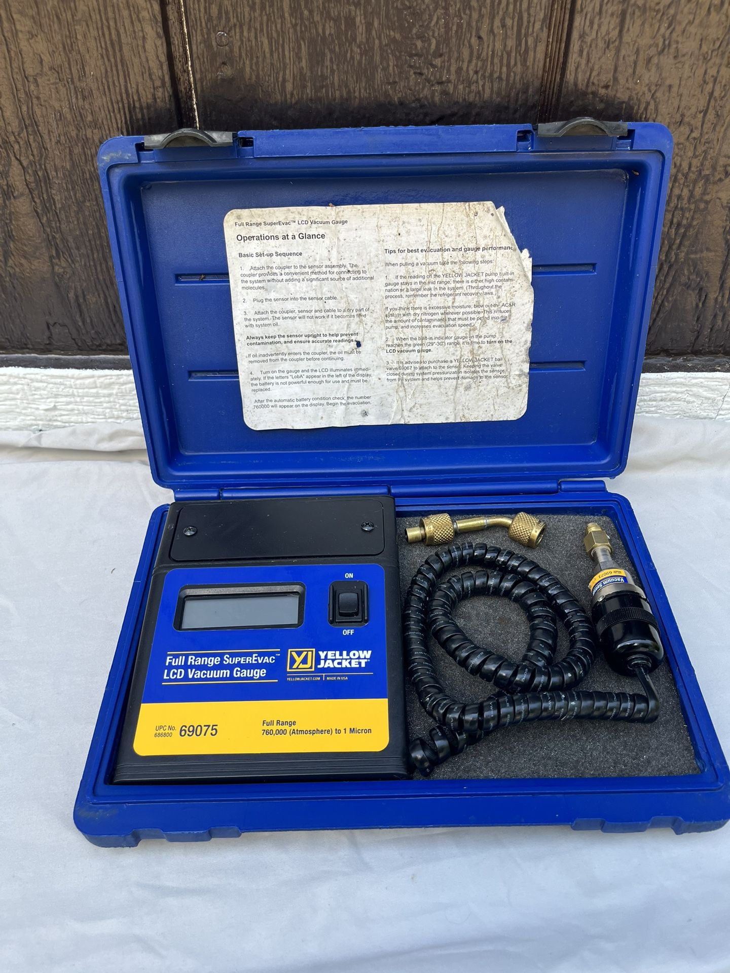 Yellow Jacket 69075 SuperEvac LCD Vacuum Gauge