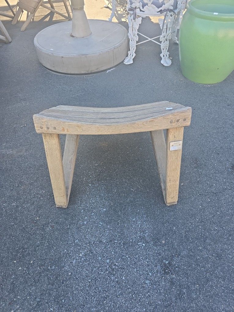 Weathered Teak Adirondack Footrest / Ottoman
 (2 Available)