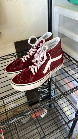 Maroon Vans High Tops