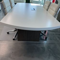 White Conference Table 