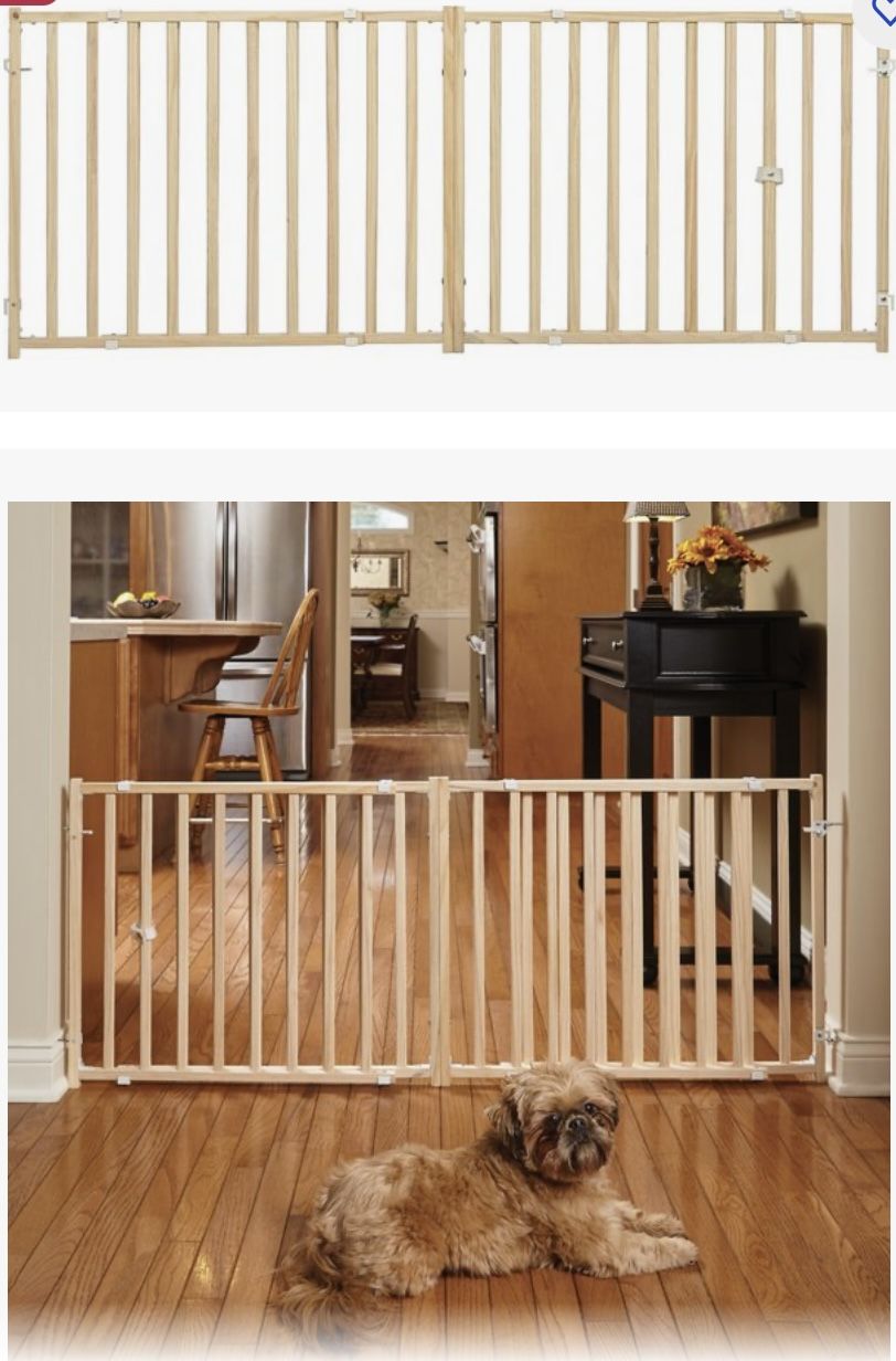 Extra-Wide Wood Dog Gate