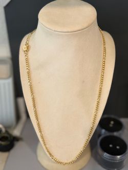 24 “ Miami figaro silver 925 with gold over