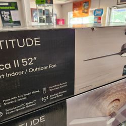Altitude Boca 2 Matte Black W/ Brown Blades 52" Smart Ceiling Fan