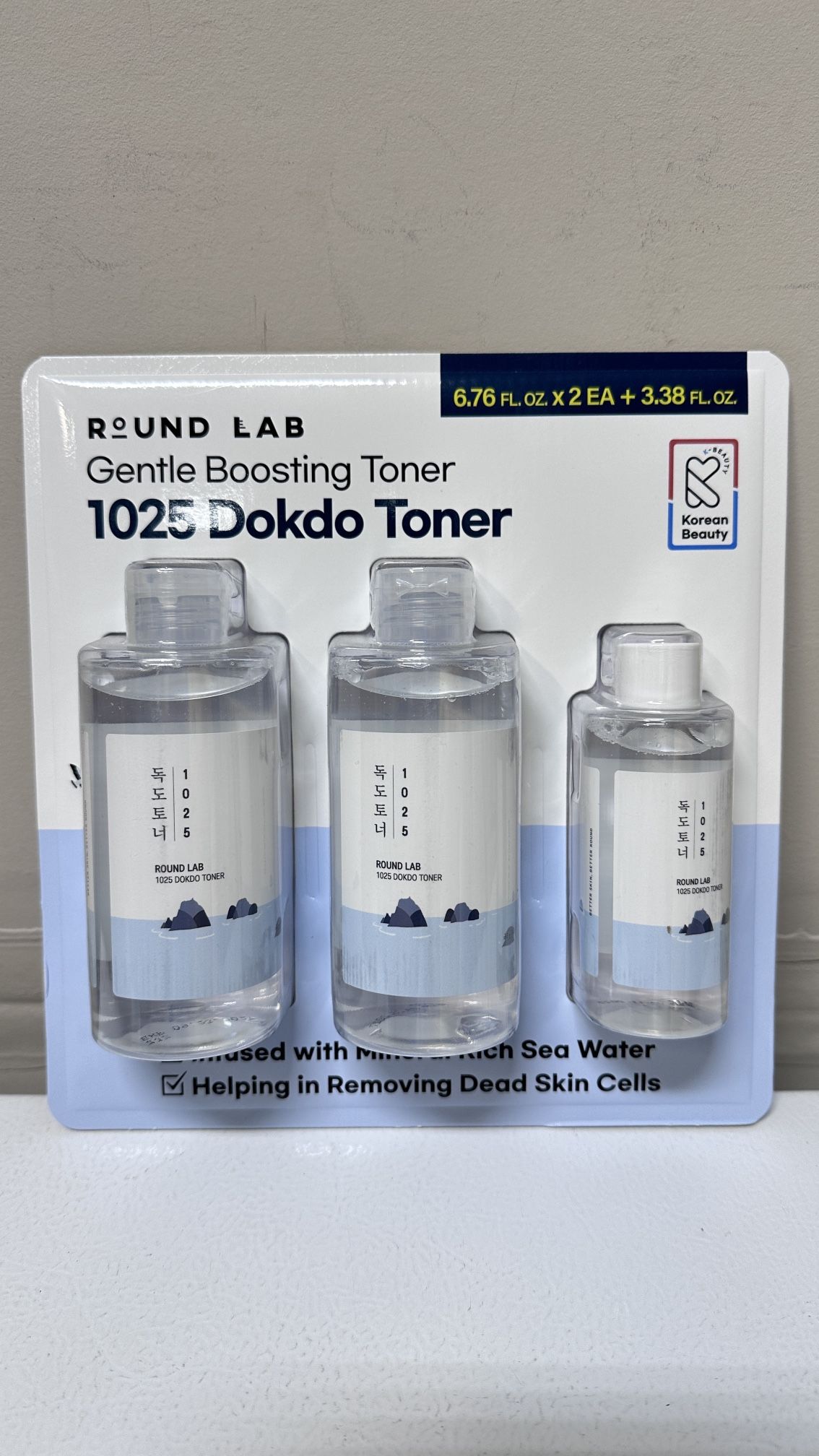 New ROUND LAB Gentle Boosting 1025 Dokdo Toner 1 Pack 3 Bottles Korean Beauty Skincare