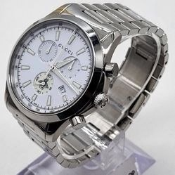 GUCCI - G-TIMELESS, STAINLESS STEEL CHRONO WOMEN'S QUARTZ WATCH - YA126472