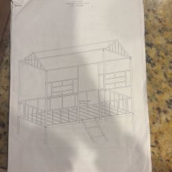 Twin Size Bed Frame: White Castle 