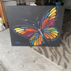 Large Butterfly Painting 