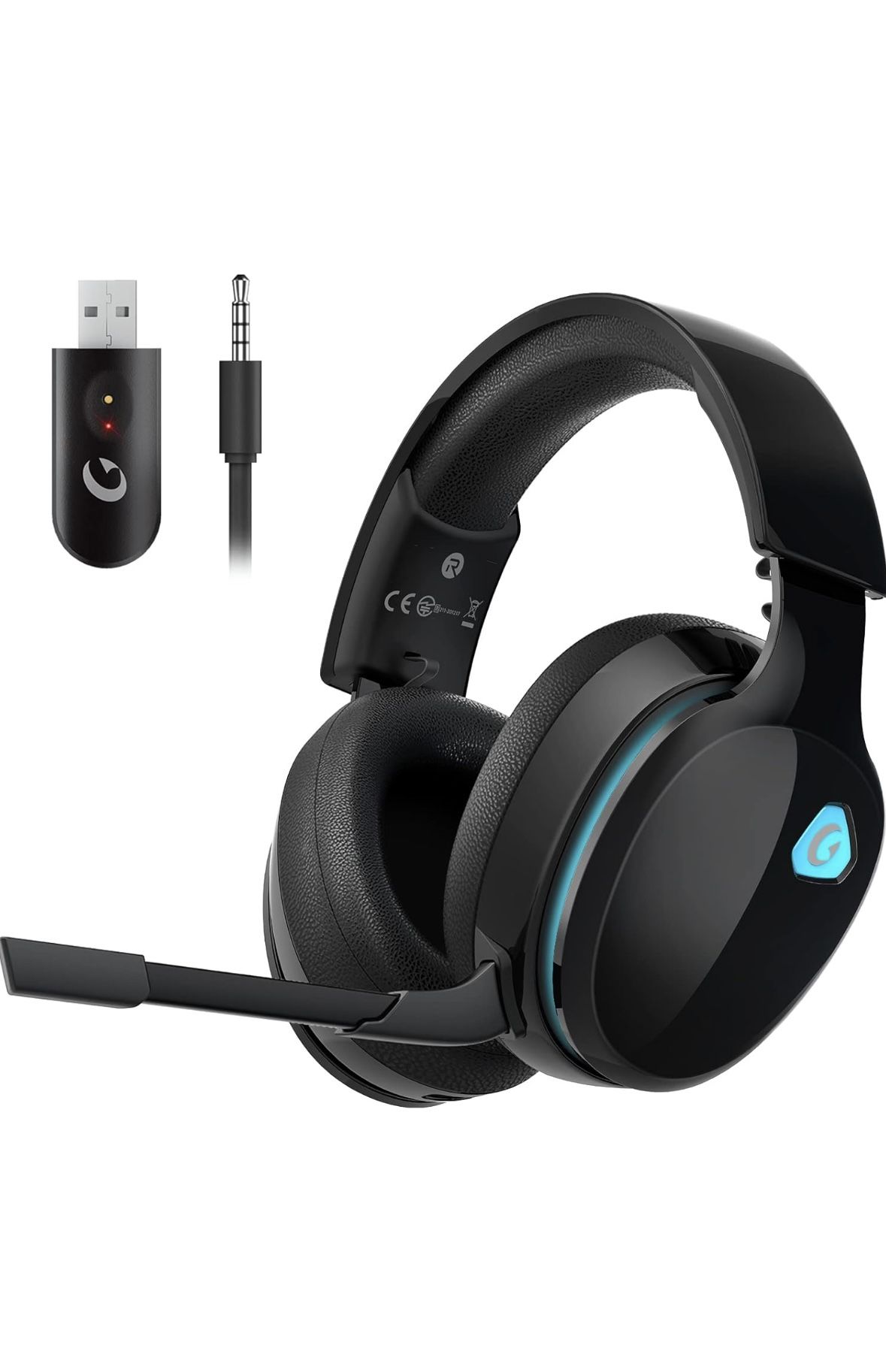 Gtheos 2.4GHz Wireless Gaming Headphones for PS5, PS4 Fortnite & Call of Duty/FP