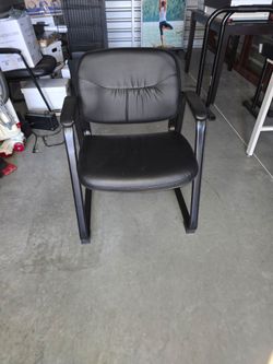 Black leather office chairs