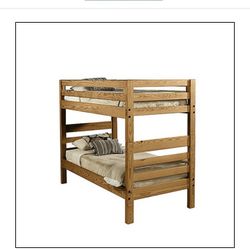 Classic Ladder End Bunk Bed + 2 Storage Rolling Units + Ladder
