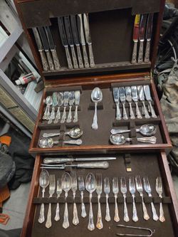 Sheffeild kings pattern silver silverware sets