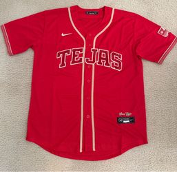 Red Texas Rangers city connect jersey no number
