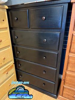 Black jumbo pinewood duplex dresser cajonera Comoda de Pino