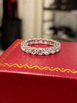 14K WHITE GOLD CZ ETERNITY BAND
