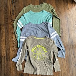 Boys lot of 4 Long Sleeve Shirts Size 6-7, 7
