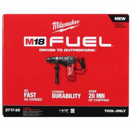 Milwaukee new 1 9/16” rotary hammer fuel M18