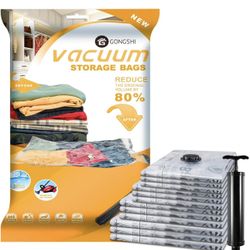 (New) 12 Pack Vacuum Storage Bags, for Travel 