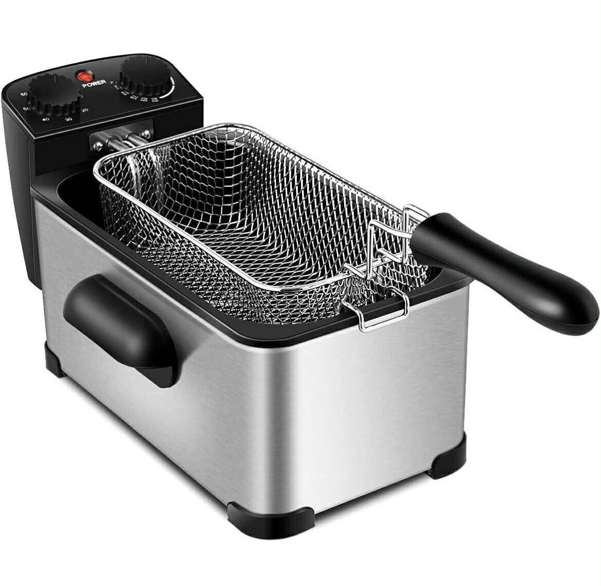 New Stainless Deep Dryer, 3L Capacity Single Tank Electric Deep Fryer