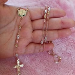 Gold Plated Rosary/Rosario De Oro Laminado