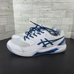 Asics Gel Dedicate 8 Restful Teal White Blue Mens Size 11.5 Wide Tennis Shoes