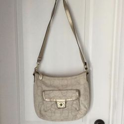 COACH Large Canvas Signature C Crossbody / Shoulder Bag