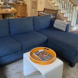 Blue Sectional Couch. 