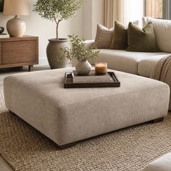 Like New! Gray Oversized Ottoman