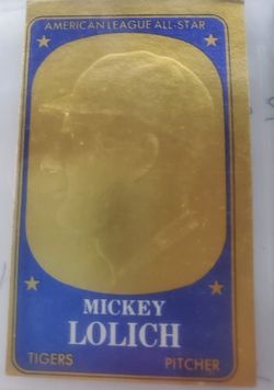 1965 TOPPS FOIL EMBOSSED MICKEY LOLICH