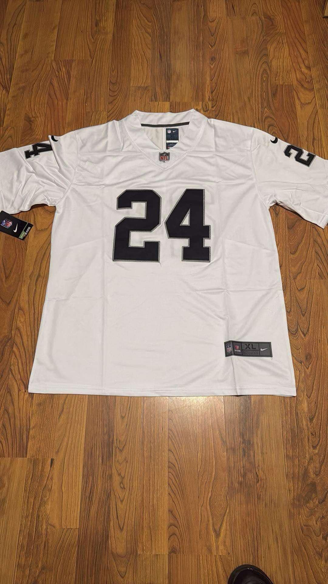 White With Black Numbers Las Vegas Raiders Charles Woodson Stitched Jerseys