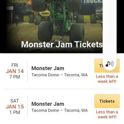 MONSTER JAM TICKETS