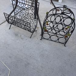 Wine Rack And Magazine Rack