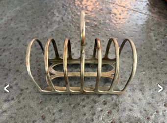 Antique English Silverplate Toast Holder
