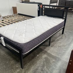 Twin Size Bed Frame With Mattress 