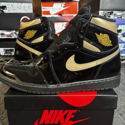 Air Jordan 1 Black Metallic Gold Size 13