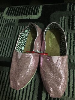 Pink glitter Toms