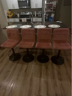 Pink Barstool chairs 4