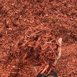 Vibrant red mulch - beautiful for home