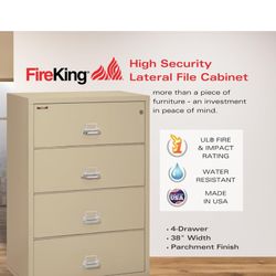 FireKing 4 Drawer Lateral File 