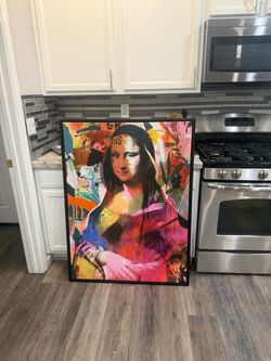 abstract mona lisa painting