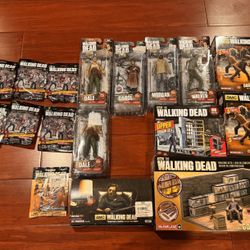 McFarlane Walking Dead Building Sets Figures Lot Blind Bag. Shipping extra. All sealed/new except box ware and the cards, 