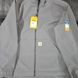 NWT Carhartt Men's Size XL Grey Rain Defender Softshell Jacket $60
