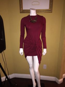 Burgundy wrap dress $20