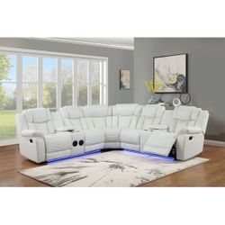 Reclinable Sectional White 🔥😍🥳