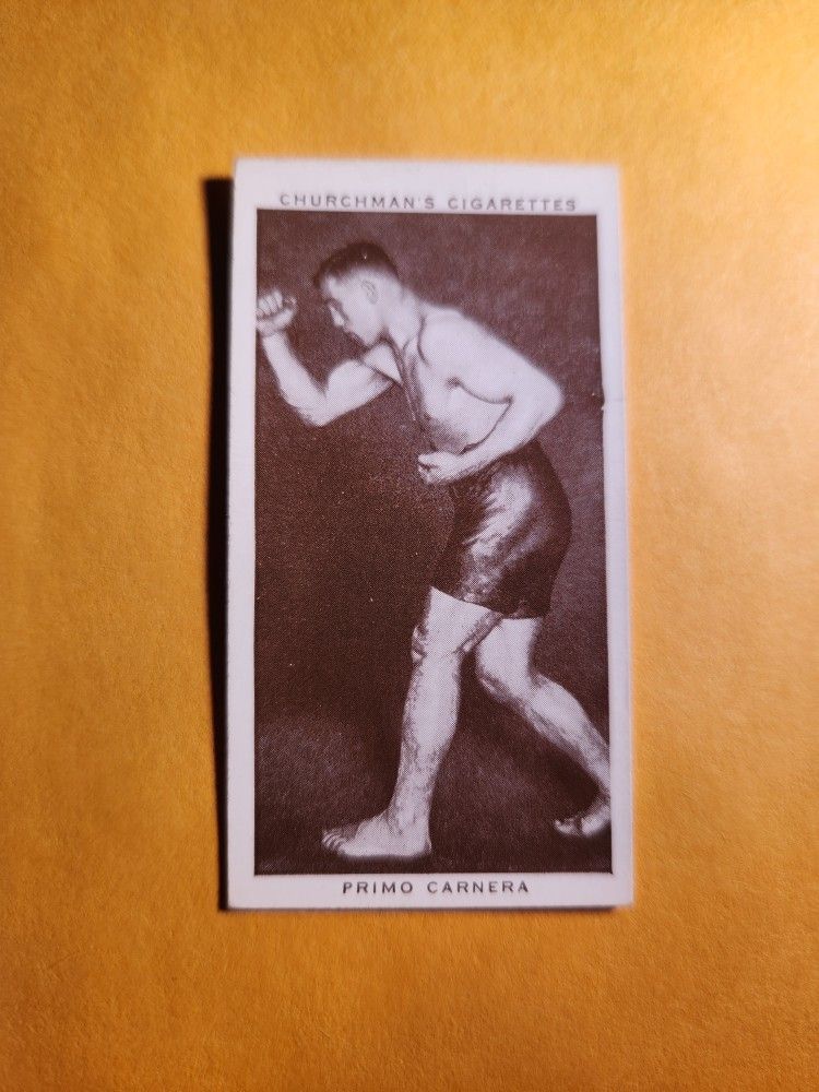 NM Authentic 1938 Churchman's Cigarettes Primo Carnera Boxing Tobacco Card #7