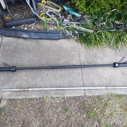 Two Weight Bars Olympic Bars With Clamps Standard Bar With Clamps