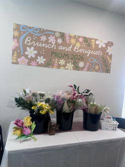 Prom brunch & bouquet banner