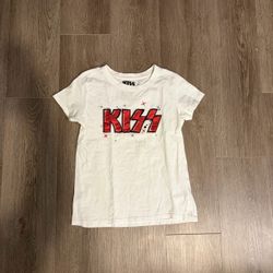 Kiss Band White Youth Medium Shirt